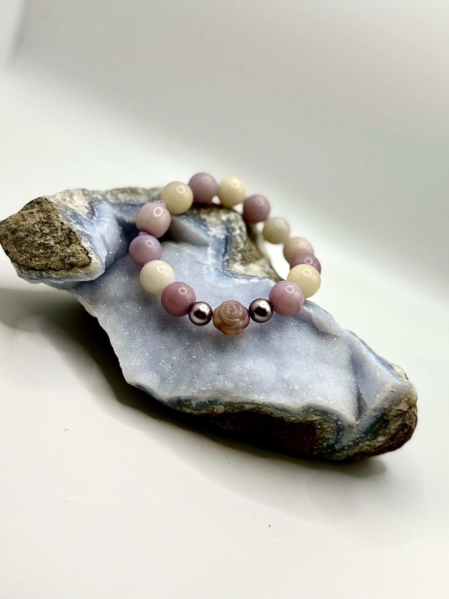 Violet Bodhi Rose Bracelet