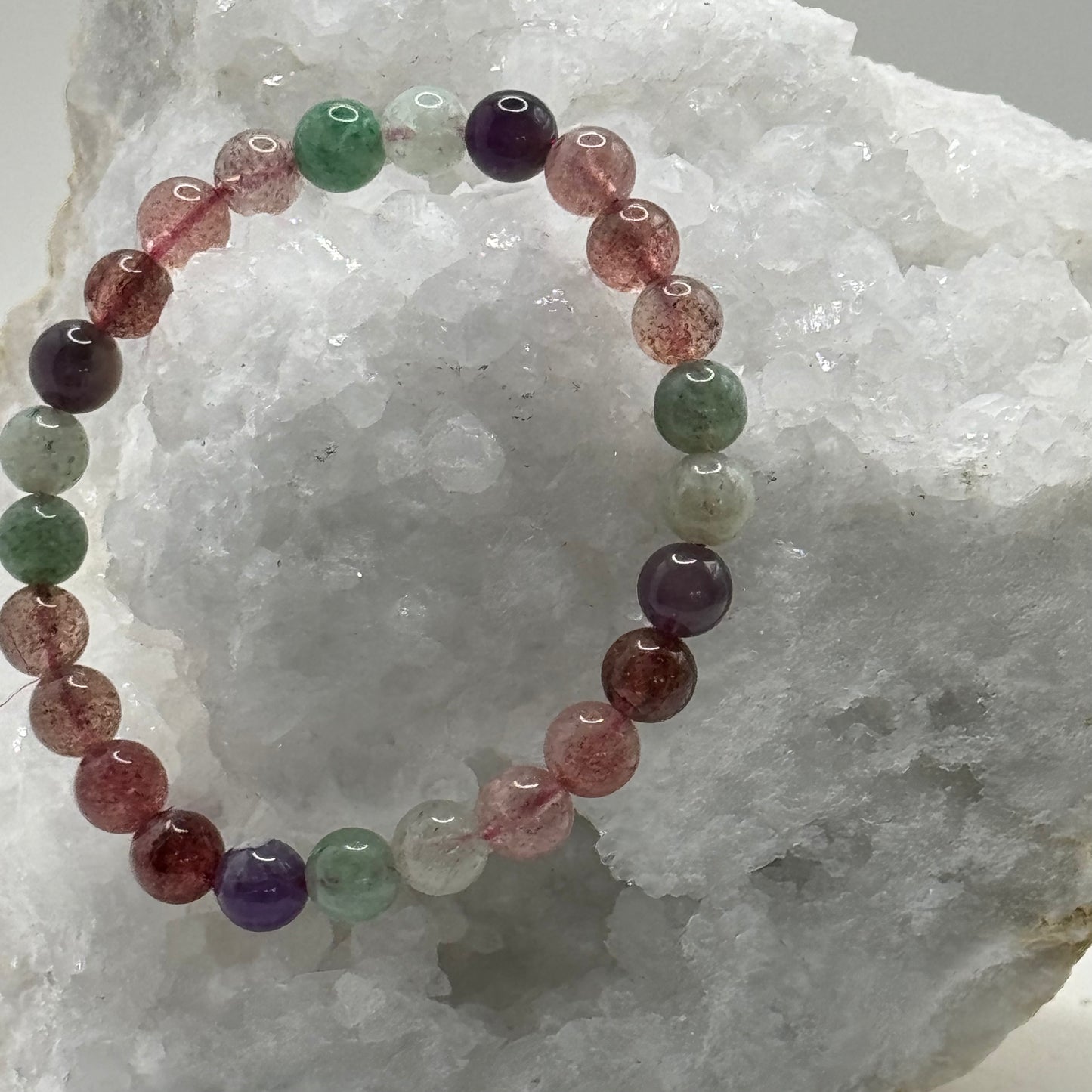 Multi Color Strawberry Quartz