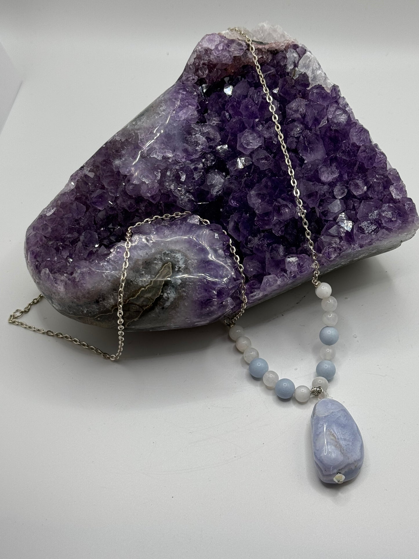 Blue Lace Agate Necklace