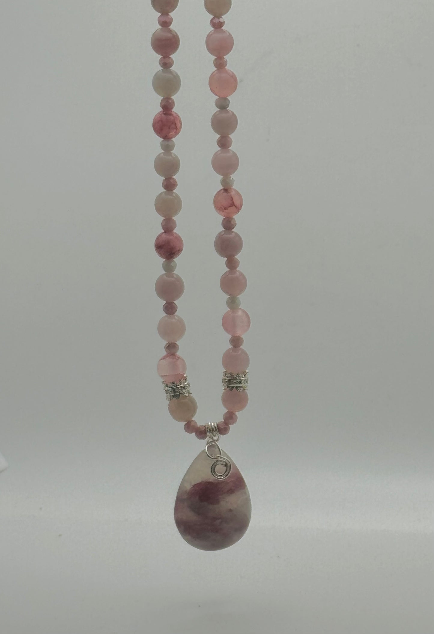 Tourmaline and Berry Quartz Necklace